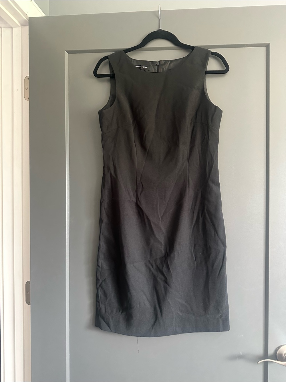 Mario Serrani Black Sleeveless Sheath Dress
